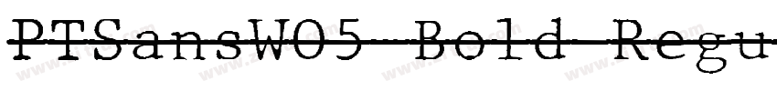PTSansWO5-Bold Regul字体转换